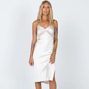 Princess Polly Amelia Midi Champagne Dress